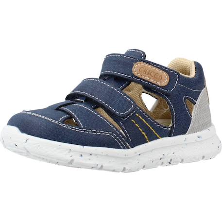 Sandale bébé textile glen Beige 360+Bleu 800 10 - vertbaudet enfant 