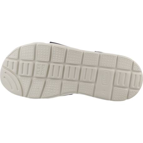 Sandale enfant cuir Blanc 300+Bleu 800 12 - vertbaudet enfant 