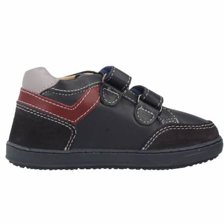 Botte bébé cuir garbo Bleu 800+Bordeaux 750 1 - vertbaudet enfant 