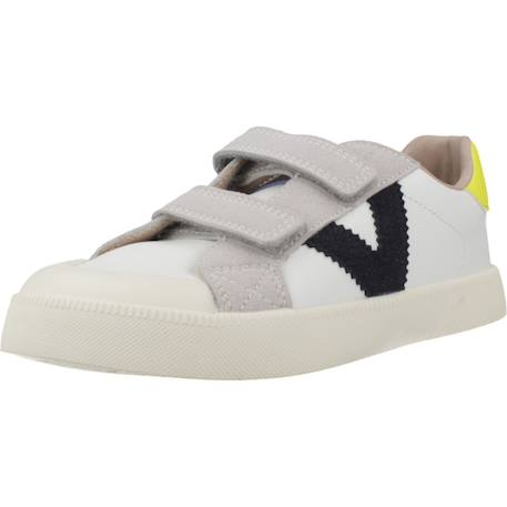 Basket enfant synthétique enfant synthétique Blanc et marine 4 - vertbaudet enfant 