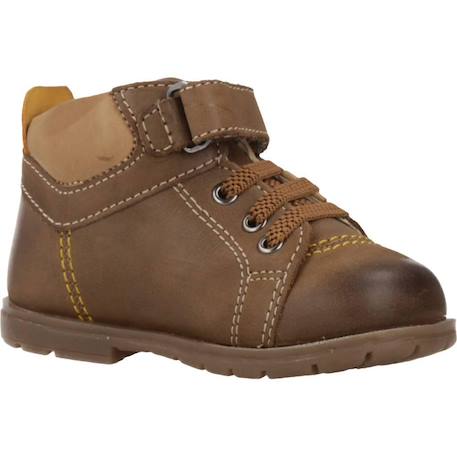 Botte bébé cuir gorix Bleu 800+Marron 460 11 - vertbaudet enfant 