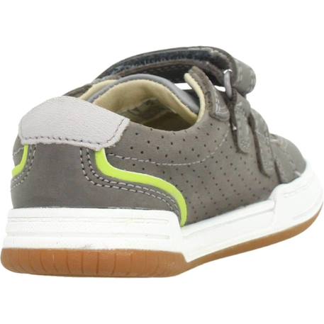 Basket bébé cuir cuir fawn solo t Gris grey 3 - vertbaudet enfant 