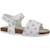 Sandale bébé synthétique fleurette Argent 020+Blanc 300 11 - vertbaudet enfant 