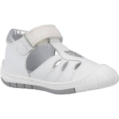 Sandale bébé cuir dana Blanc 300 5 - vertbaudet enfant 