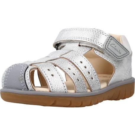 Sandale bébé cuir cuir roam bay t Argent silver 4 - vertbaudet enfant 