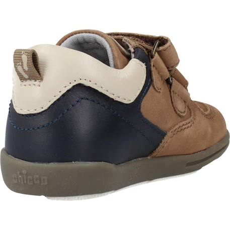 Derby bébé cuir graf Bleu 800+Marron 590 9 - vertbaudet enfant 