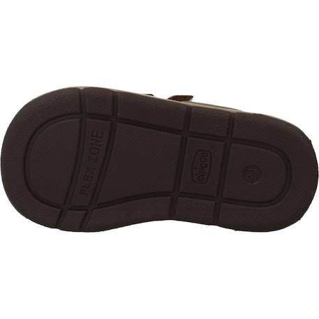 Botte bébé cuir george Bleu 800+Marron 590 12 - vertbaudet enfant 