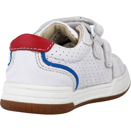 Basket bébé cuir cuir fawn solo t Blanc white 3 - vertbaudet enfant 