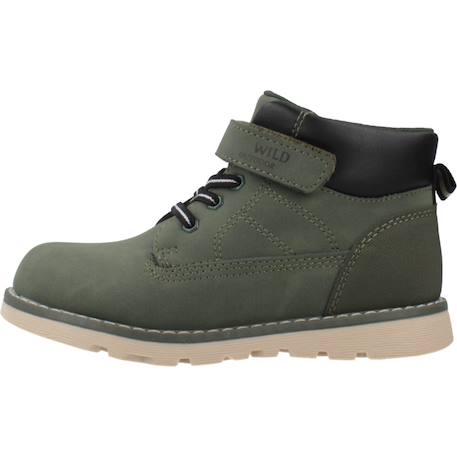 Botte enfant synthétique fabio Marron 450+Vert 650 8 - vertbaudet enfant 