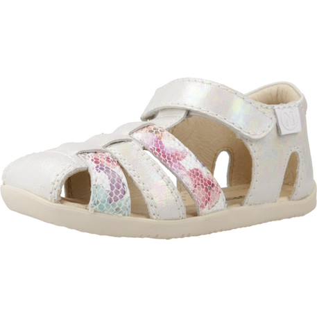 Sandale bébé cuir squisti de g Blanc 4 - vertbaudet enfant 