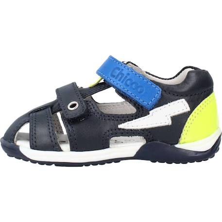 Sandale bébé cuir galileo Blanc 300+Bleu 800 8 - vertbaudet enfant 
