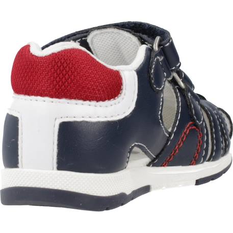 Sandale bébé synthétique Blanc+Bleu marine 9 - vertbaudet enfant 