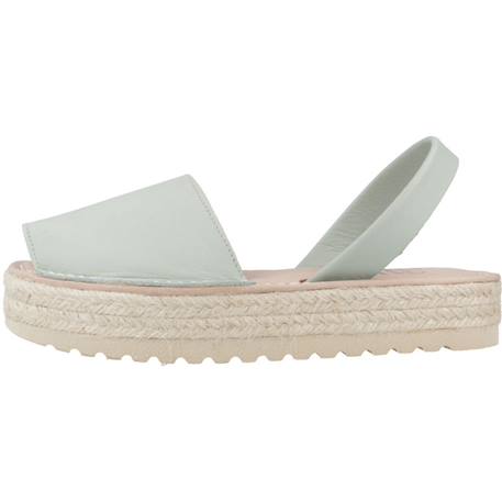 Sandale enfant cuir s irene Beige+Blanc+Vert jade 14 - vertbaudet enfant 