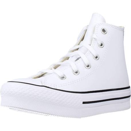 Baskets enfant fille en cuir Blanc 4 - vertbaudet enfant 