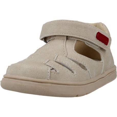 Sandale bébé textile Beige 400+Bleu 800 4 - vertbaudet enfant 