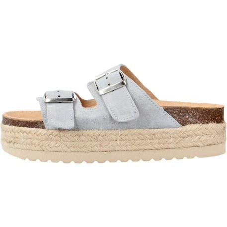 Sandale enfant cuir s eva Beige+Blanc+Gris methanol+Rose antique 14 - vertbaudet enfant 