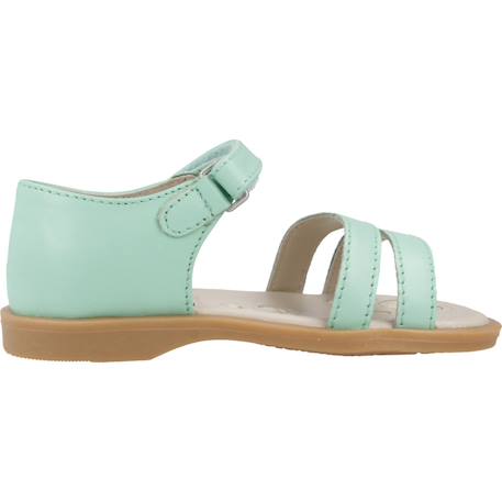 Sandale enfant cuir cloanne Bleu 650+Orange 260 1 - vertbaudet enfant 