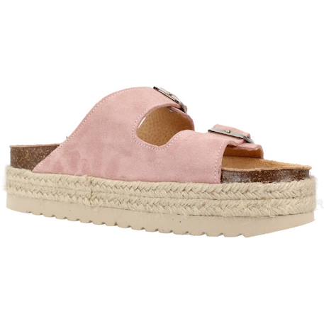 Sandale enfant cuir s eva Beige+Blanc+Gris methanol+Rose antique 23 - vertbaudet enfant 