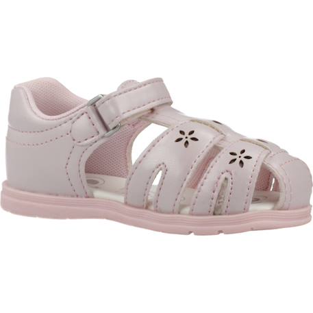 Sandale bébé synthétique giova Blanc 300+Rose 100 11 - vertbaudet enfant 