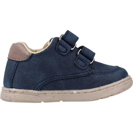 Derby bébé cuir geffo Bleu 800+Brun clair 260+Gris 950 1 - vertbaudet enfant 