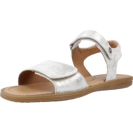 Sandale enfant cuir aryli Gris argenté 4 - vertbaudet enfant 