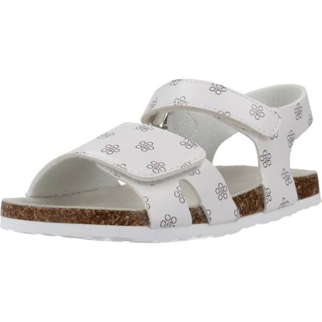 Sandale enfant synthétique fleurette Blanc 300 4 - vertbaudet enfant 