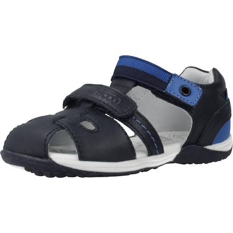 Sandale bébé cuir Blanc 300+Noir 800 10 - vertbaudet enfant 