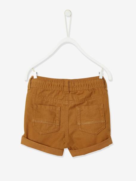 Short sergé taille élastiquée bébé garçon beige+camel+vert de gris 6 - vertbaudet enfant 