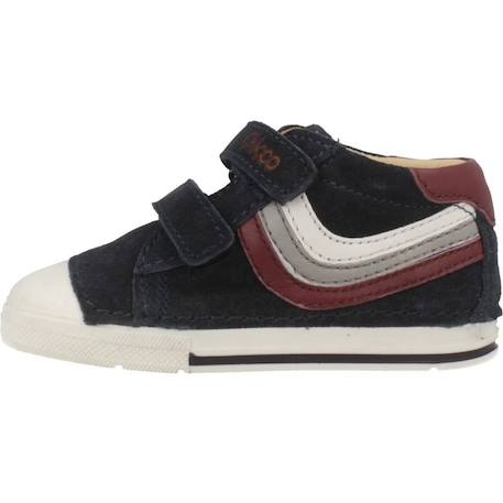 Basket bébé cuir Bleu 800+Gris 950 2 - vertbaudet enfant 