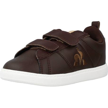 Basket bébé cuir courtclassic inf Marron chocolat 4 - vertbaudet enfant 