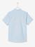 Chemise col Mao garçon en coton/ lin manches courtes bleu ciel 2 - vertbaudet enfant 