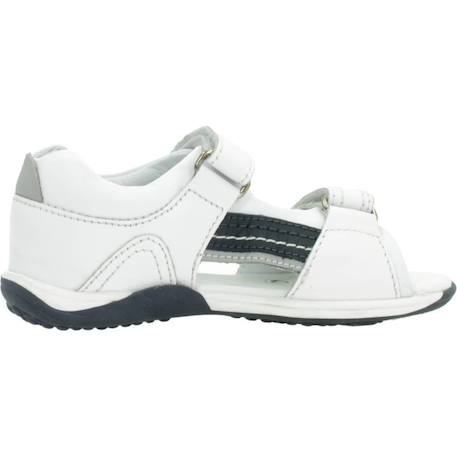Sandale bébé cuir Blanc 1 - vertbaudet enfant 