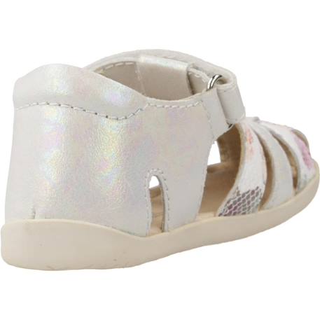Sandale bébé cuir squisti de g Blanc 3 - vertbaudet enfant 