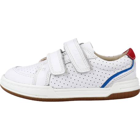 Basket bébé cuir cuir fawn solo t Blanc white 2 - vertbaudet enfant 