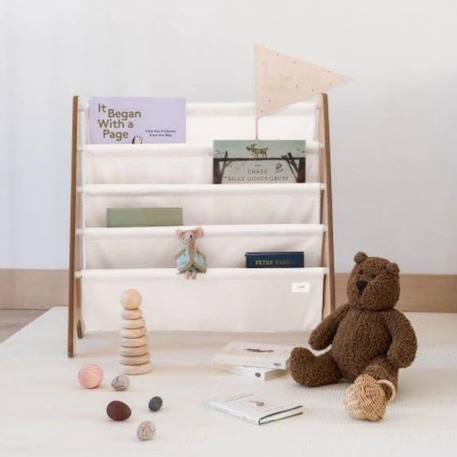 Bibliothèque en tissu Beige Créme+Ecru, blanc 3 - vertbaudet enfant 