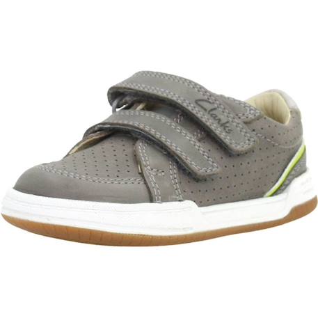 Basket bébé cuir cuir fawn solo t Gris grey 4 - vertbaudet enfant 