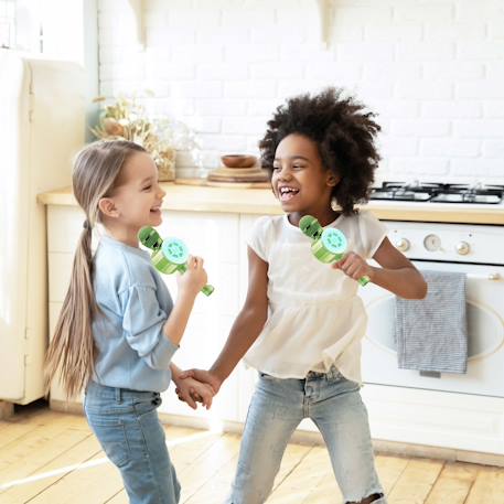 Micro karaoké sans fil bluetooth avec effets vocaux et lumineux Rose+Vert 10 - vertbaudet enfant 