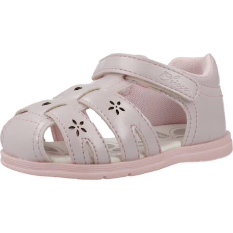 Sandale bébé synthétique giova Blanc 300+Rose 100 10 - vertbaudet enfant 