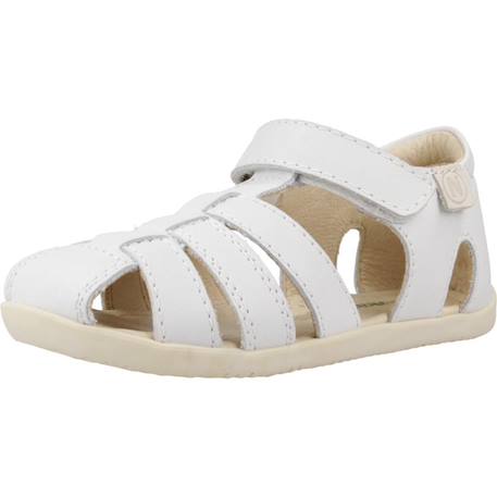 Sandale enfant cuir Blanc 4 - vertbaudet enfant 