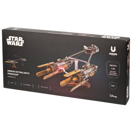 Podracer d’Anakin Skywalker – Maquette Star Wars à construire, vaisseau lumineux avec arc électrique Multicolor 6 - vertbaudet enfant 