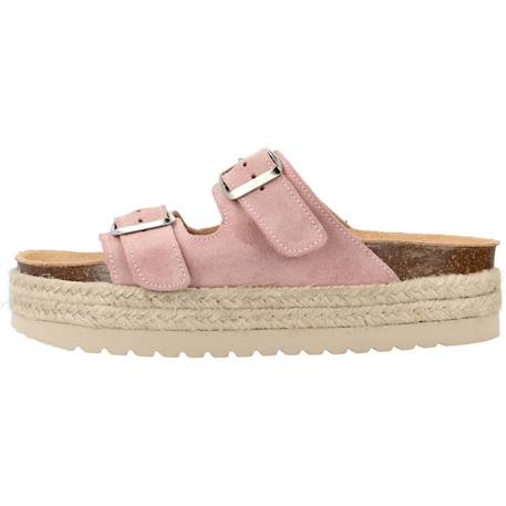 Sandale enfant cuir s eva Beige+Blanc+Gris methanol+Rose antique 20 - vertbaudet enfant 