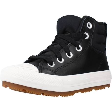 Baskets enfant garçon en cuir Noir 4 - vertbaudet enfant 
