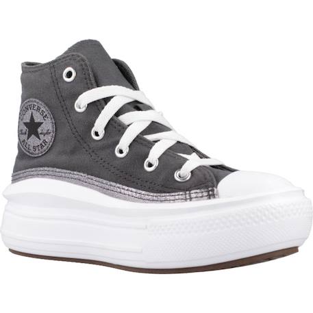 Baskets enfant fille en textile Gris et noir 5 - vertbaudet enfant 