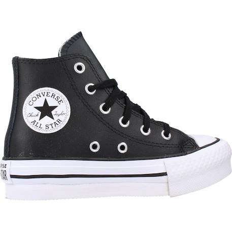 Baskets enfant fille en cuir Noir 1 - vertbaudet enfant 