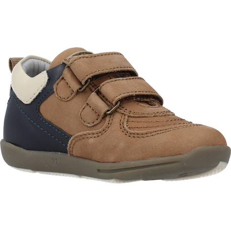 Derby bébé cuir graf Bleu 800+Marron 590 11 - vertbaudet enfant 
