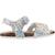 Sandale bébé synthétique fleurette Argent 020+Blanc 300 1 - vertbaudet enfant 