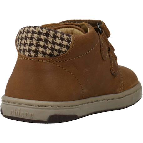 Botte bébé cuir george Bleu 800+Marron 590 9 - vertbaudet enfant 