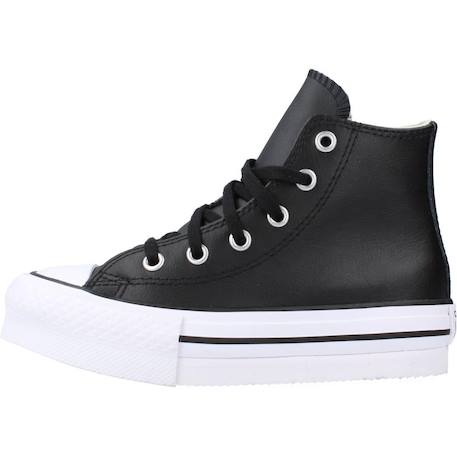 Baskets enfant fille en cuir Noir 2 - vertbaudet enfant 