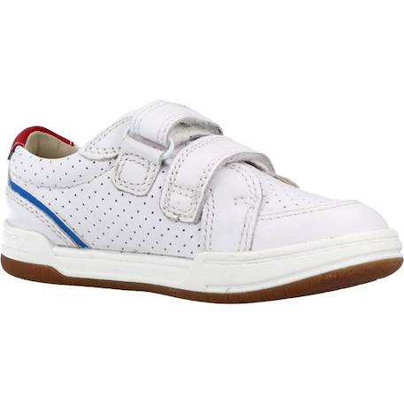 Basket bébé cuir cuir fawn solo t Blanc white 5 - vertbaudet enfant 