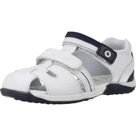 Sandale bébé cuir Blanc 300+Noir 800 4 - vertbaudet enfant 